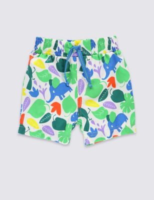 Contrast Print Shorts